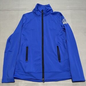 Peter Millar Women Lauren Blue Jacket Terry Athletic Stretch Zip Golf-M-9386‎